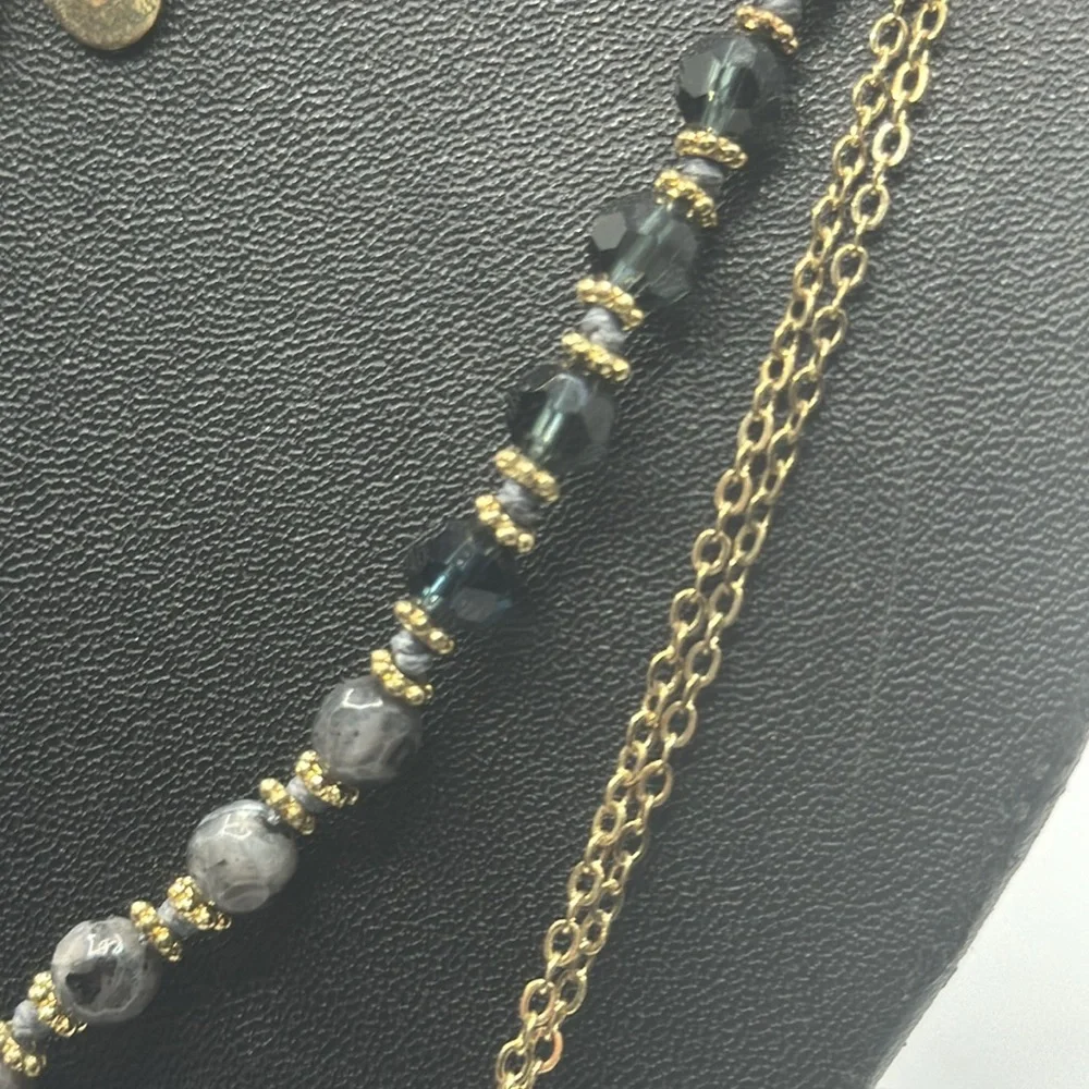 🔴 3/$15! Layered Brassy Gold Beaded Chain Necklace - Picture 4 of 6